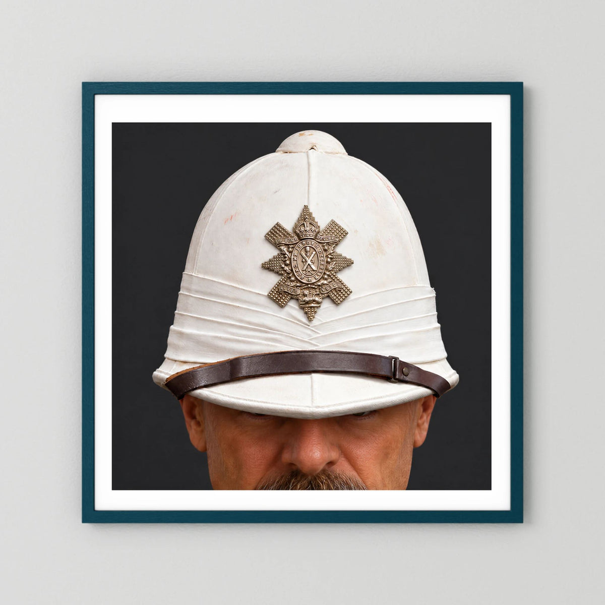 Sun Helmet, Victorian Foreign Service Helmet, Black Watch, Royal Highlanders — photograph presentation mockup