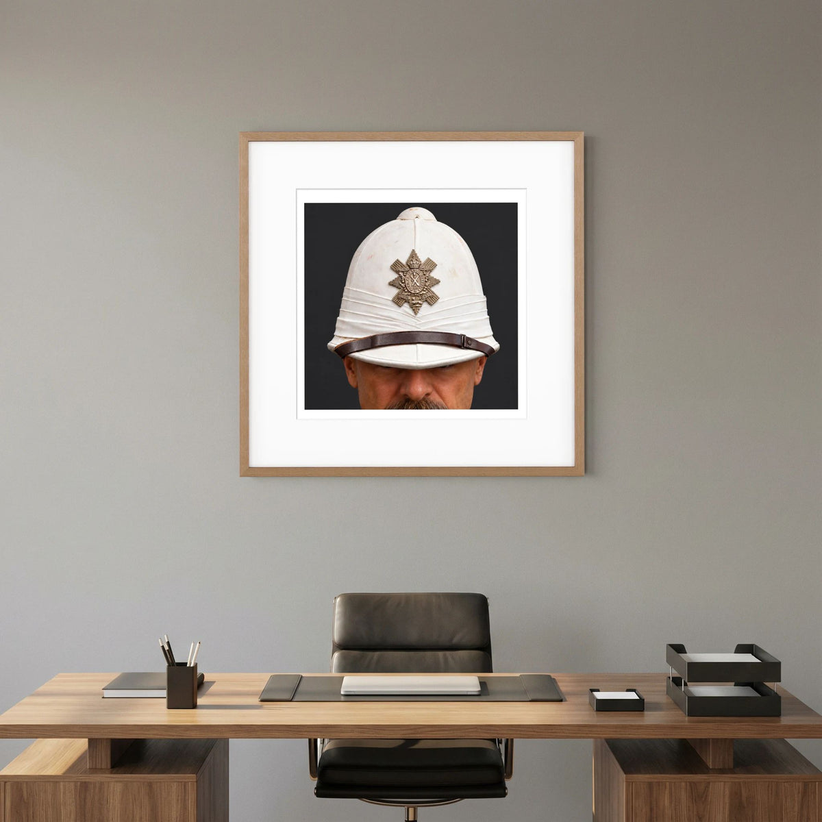 Sun Helmet, Victorian Foreign Service Helmet, Black Watch, Royal Highlanders — photograph presentation mockup