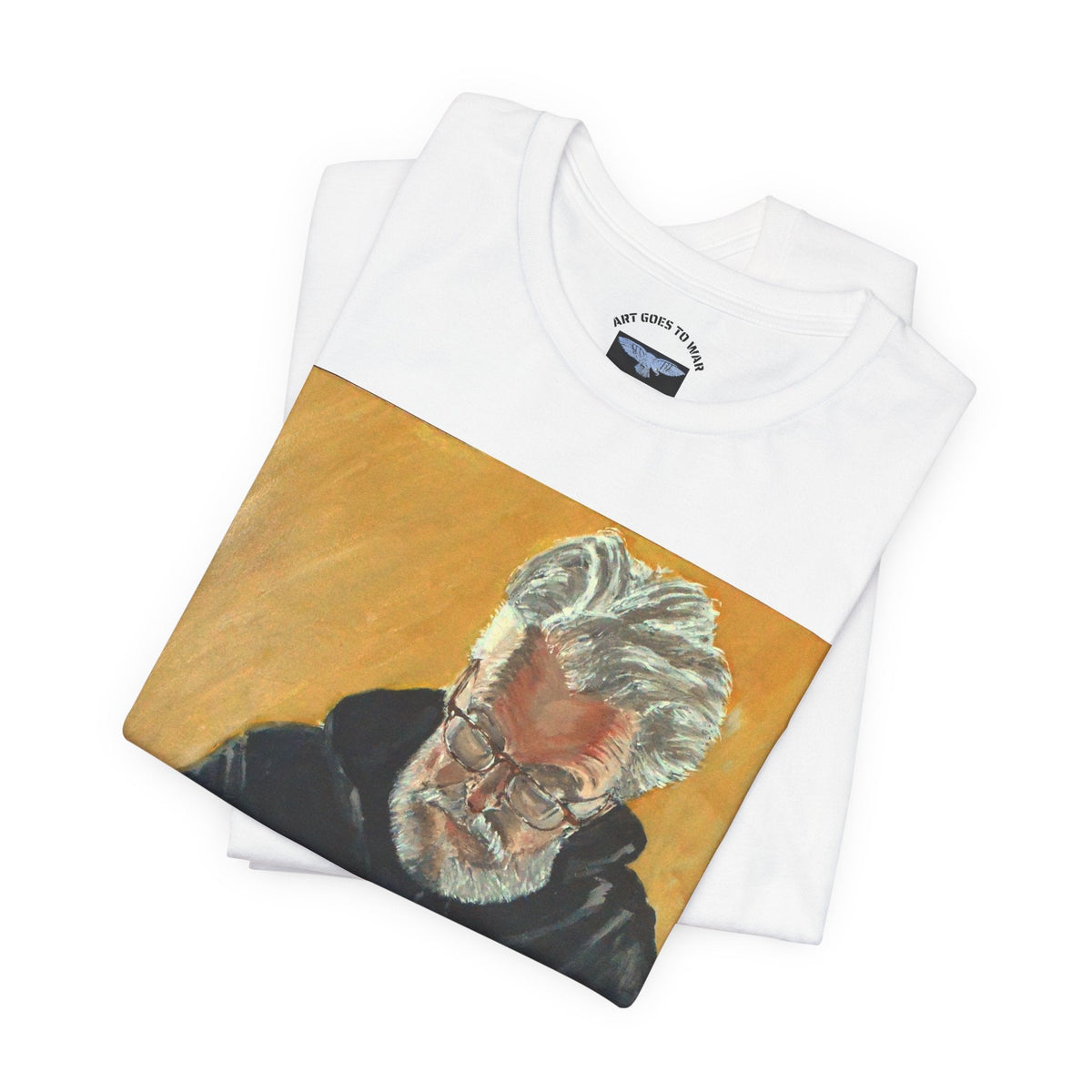 Tee. Art Goes to War T‑Shirt — Painter Portrait Graphic Tee — product photograph