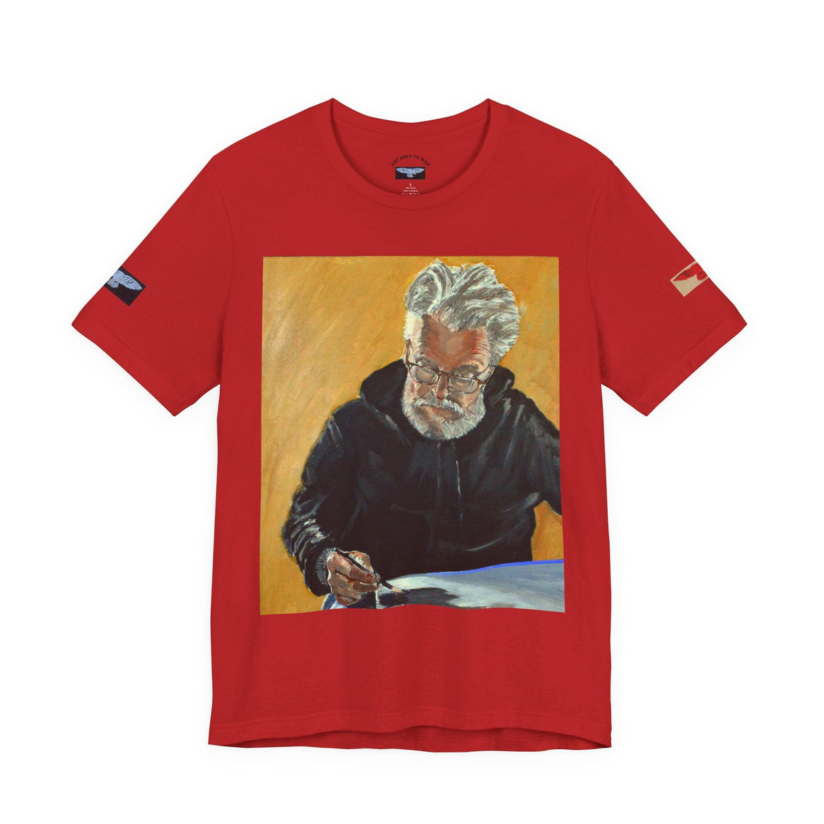 Tee. Art Goes to War T‑Shirt — Painter Portrait Graphic Tee — product photograph