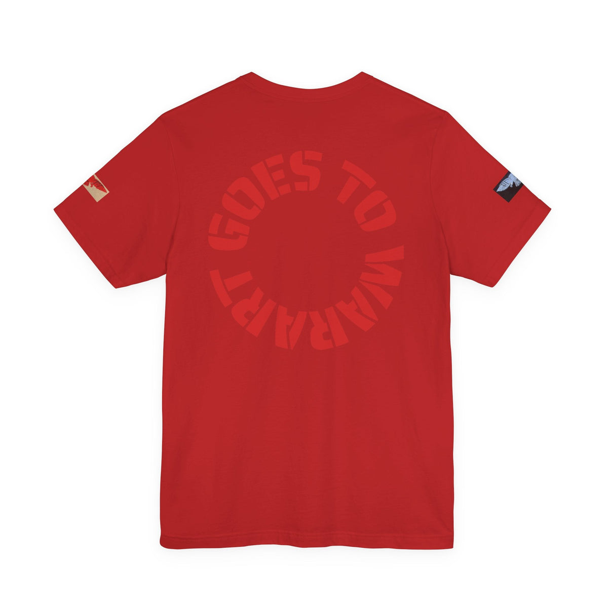 Tee. Art Goes to War T‑Shirt — Painter Portrait Graphic Tee — product photograph