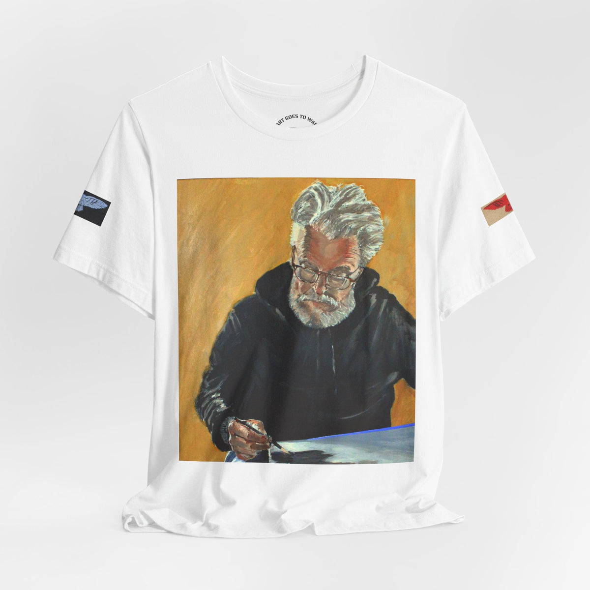 Tee. Art Goes to War T‑Shirt — Painter Portrait Graphic Tee — product photograph