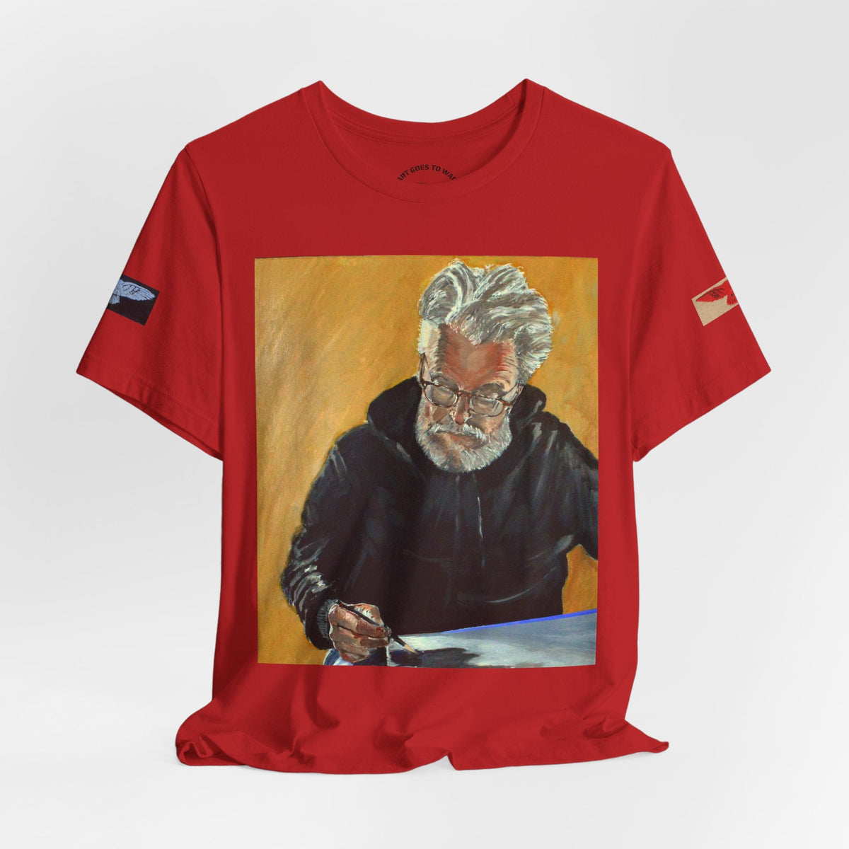 Tee. Art Goes to War T‑Shirt — Painter Portrait Graphic Tee — product photograph