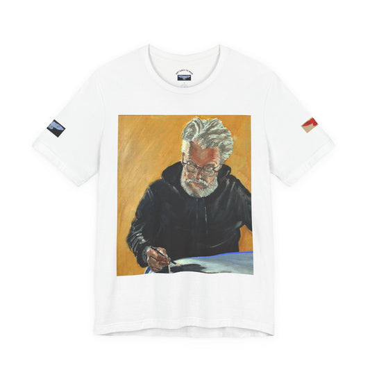 Tee. Art Goes to War T‑Shirt — Painter Portrait Graphic Tee — product photograph