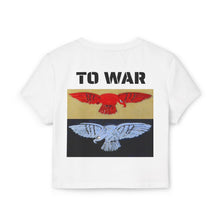 Tee. Graphic Baby Tee — "Art Goes to War" Red & Blue Eagle — product photograph
