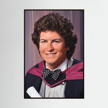 The Artist, University of Manchester Graduation — artwork displayed in a dark oak frame mockup