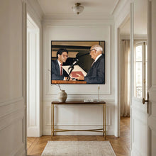 The Artist, University of Missouri, Kansa City Residency Graduation — artwork displayed in a dark oak frame mockup