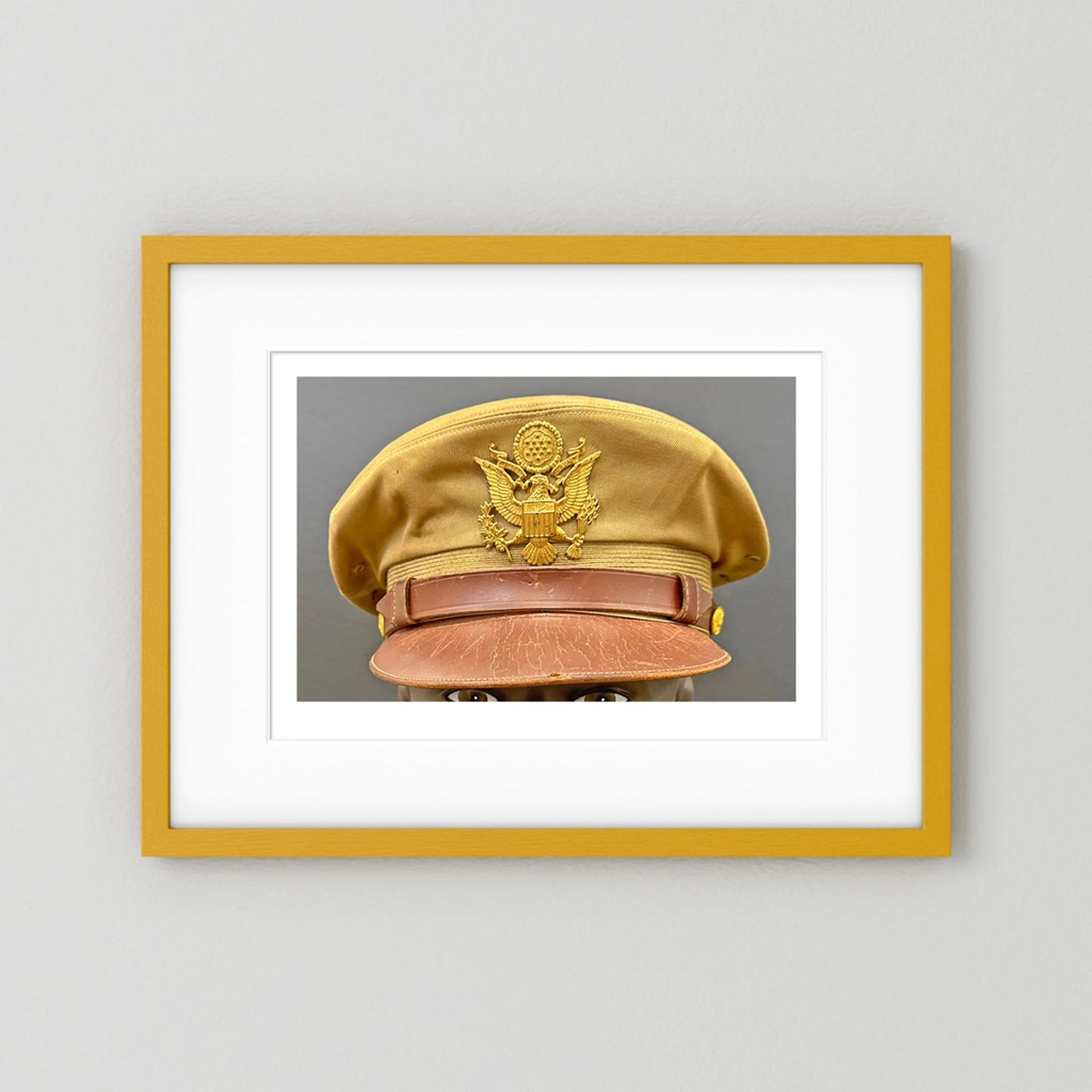 US Army Air Force, USAAF Tropical (light) Crusher Pilot Officer WW2 Visor Cap. Photograph - Art goes to War