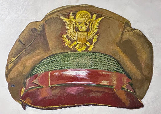 US Army Air Force (USAAF), WW2 Bancroft Crusher Khaki Cap - Art goes to War