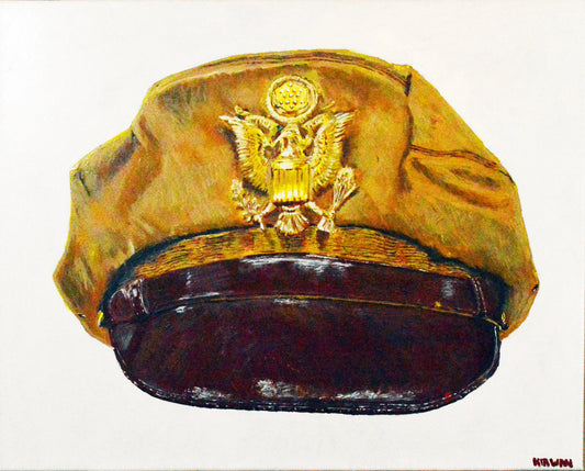 US Army Air Force (USAAF), WW2 Bancroft Flighter Crusher Cap Tropical. Art Print. - Art goes to War