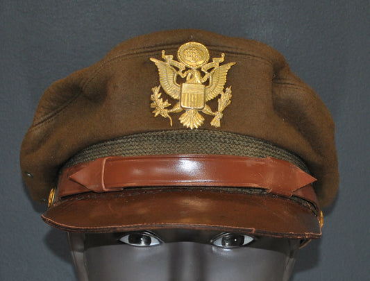 US Army Air Force, USAAF WW2 Bancroft Pak-Cap Crusher Officer Cap - Art goes to War
