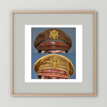 US Army Air Force WW2 Crusher "50 Mission" Caps — composite presentation mockup