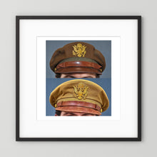 US Army Air Force WW2 Crusher "50 Mission" Caps — composite presentation mockup
