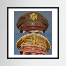 US Army Air Force WW2 Crusher "50 Mission" Caps — composite presentation mockup