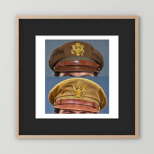 US Army Air Force WW2 Crusher "50 Mission" Caps — composite presentation mockup