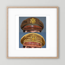 US Army Air Force WW2 Crusher "50 Mission" Caps — composite presentation mockup