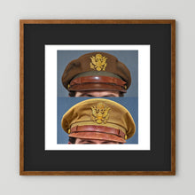 US Army Air Force WW2 Crusher "50 Mission" Caps — composite presentation mockup