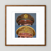 US Army Air Force WW2 Crusher "50 Mission" Caps — composite presentation mockup