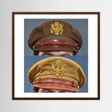 US Army Air Force WW2 Crusher "50 Mission" Caps — composite presentation mockup
