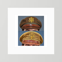 US Army Air Force WW2 Crusher "50 Mission" Caps — composite presentation mockup