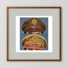 US Army Air Force WW2 Crusher "50 Mission" Caps — composite presentation mockup