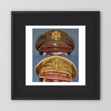 US Army Air Force WW2 Crusher "50 Mission" Caps — composite presentation mockup