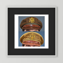 US Army Air Force WW2 Crusher "50 Mission" Caps — composite presentation mockup
