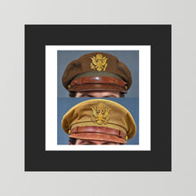 US Army Air Force WW2 Crusher "50 Mission" Caps — composite presentation mockup