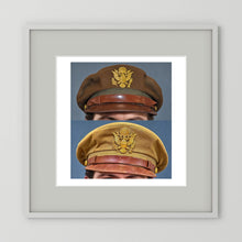 US Army Air Force WW2 Crusher "50 Mission" Caps — composite presentation mockup