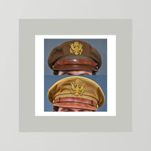 US Army Air Force WW2 Crusher "50 Mission" Caps — composite presentation mockup
