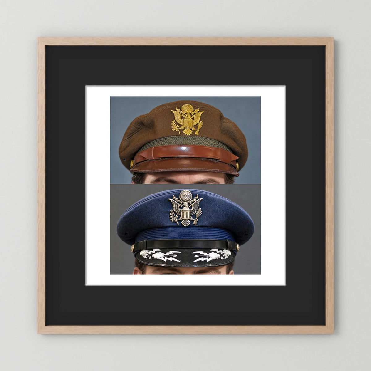 US Army Air Force WWII Crusher and US Air Force 1965 — composite presentation mockup