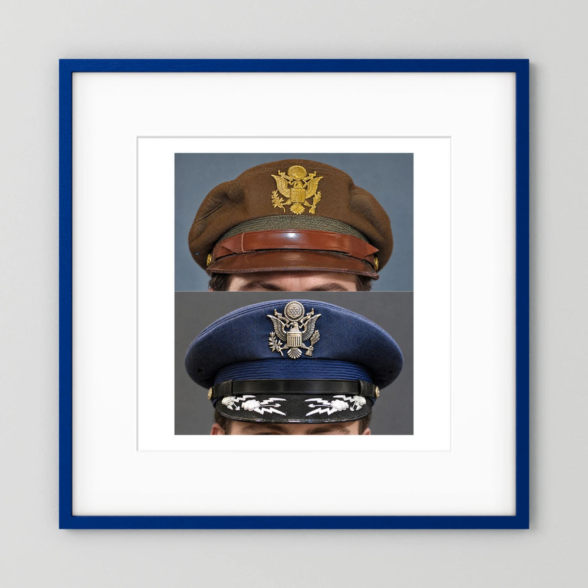 US Army Air Force WWII Crusher and US Air Force 1965 — composite presentation mockup