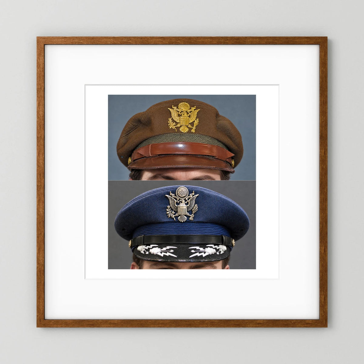 US Army Air Force WWII Crusher and US Air Force 1965 — composite presentation mockup