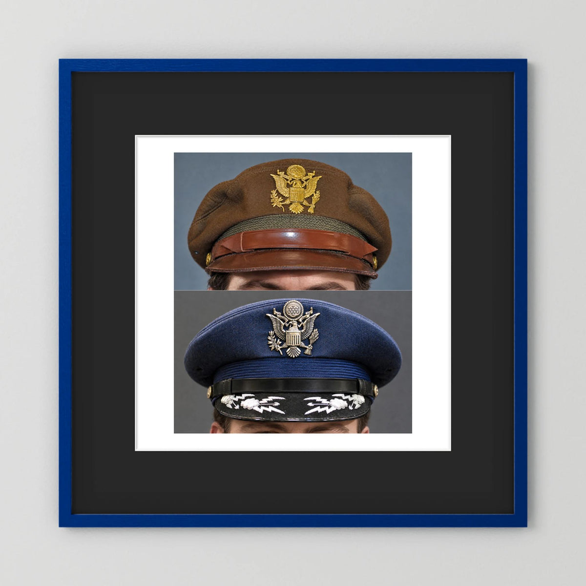 US Army Air Force WWII Crusher and US Air Force 1965 — composite presentation mockup