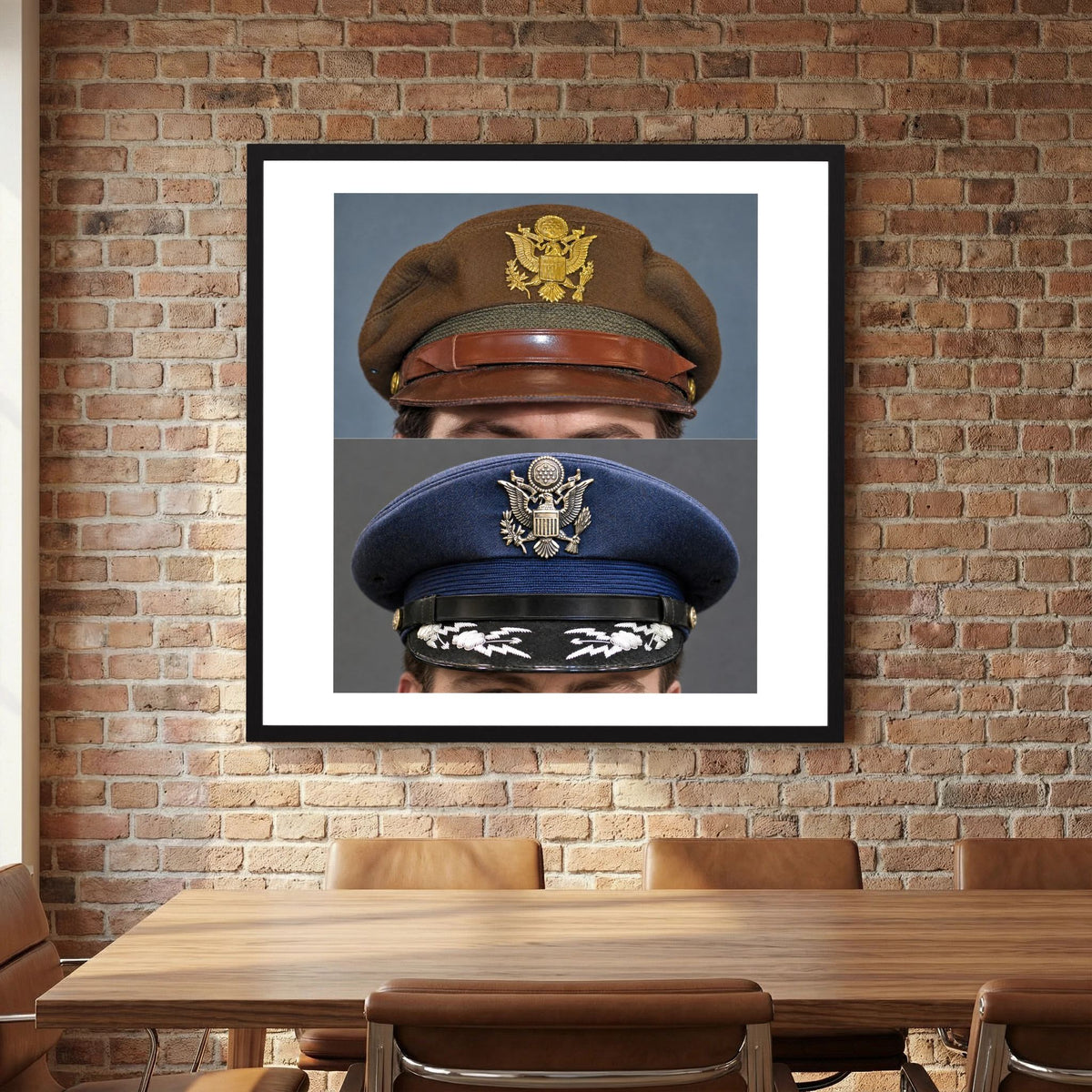 US Army Air Force WWII Crusher and US Air Force 1965 — composite presentation mockup