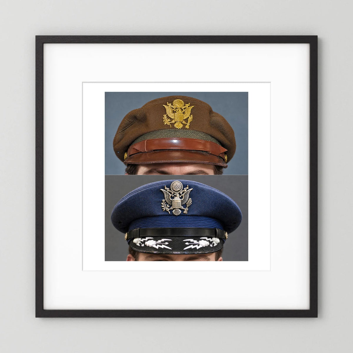 US Army Air Force WWII Crusher and US Air Force 1965 — composite presentation mockup