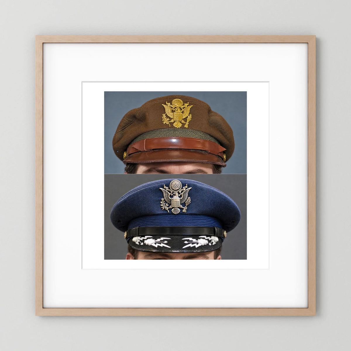 US Army Air Force WWII Crusher and US Air Force 1965 — composite presentation mockup
