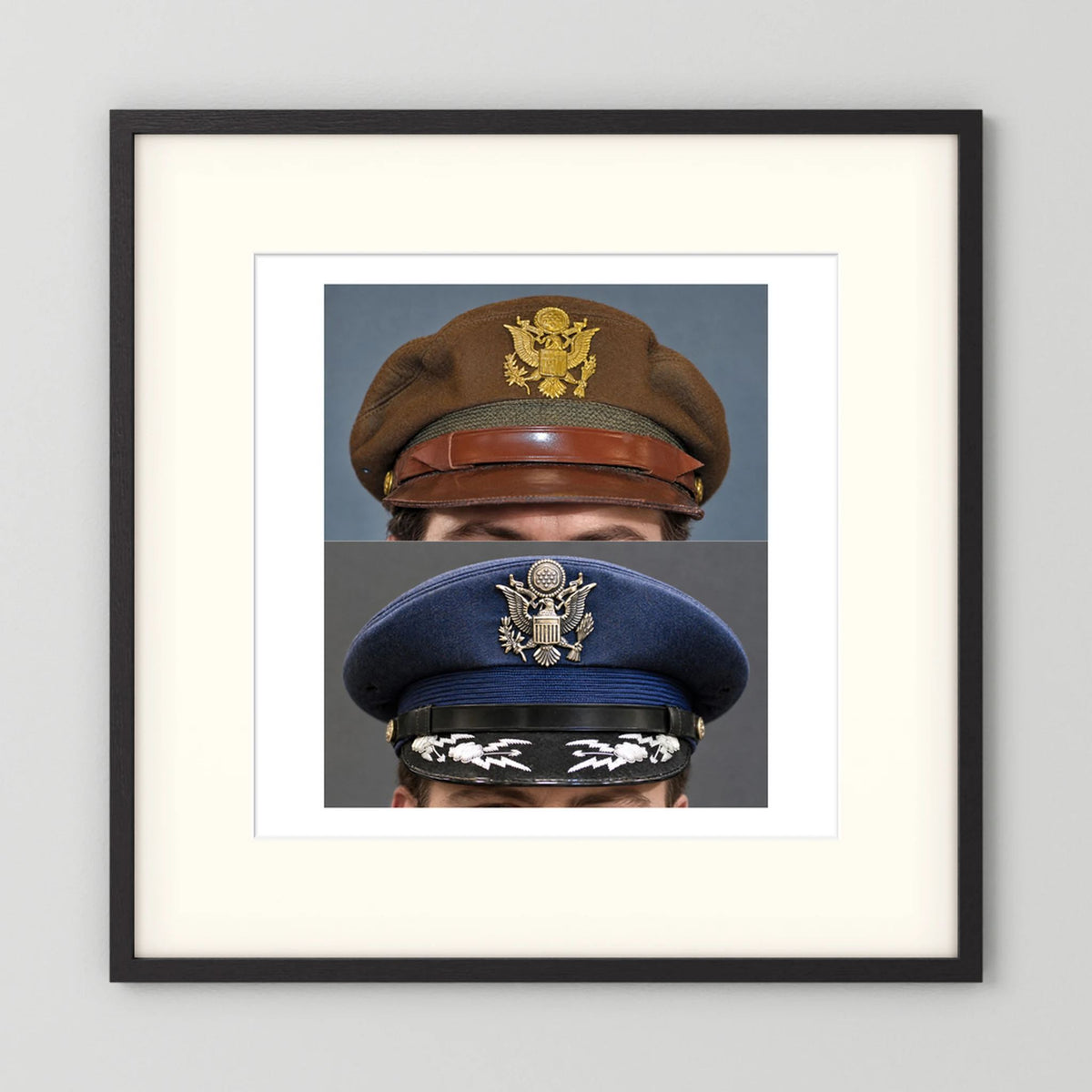 US Army Air Force WWII Crusher and US Air Force 1965 — composite presentation mockup
