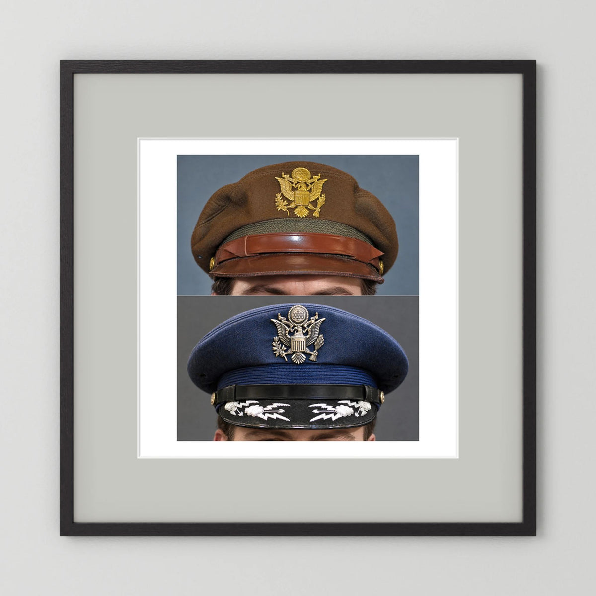 US Army Air Force WWII Crusher and US Air Force 1965 — composite presentation mockup