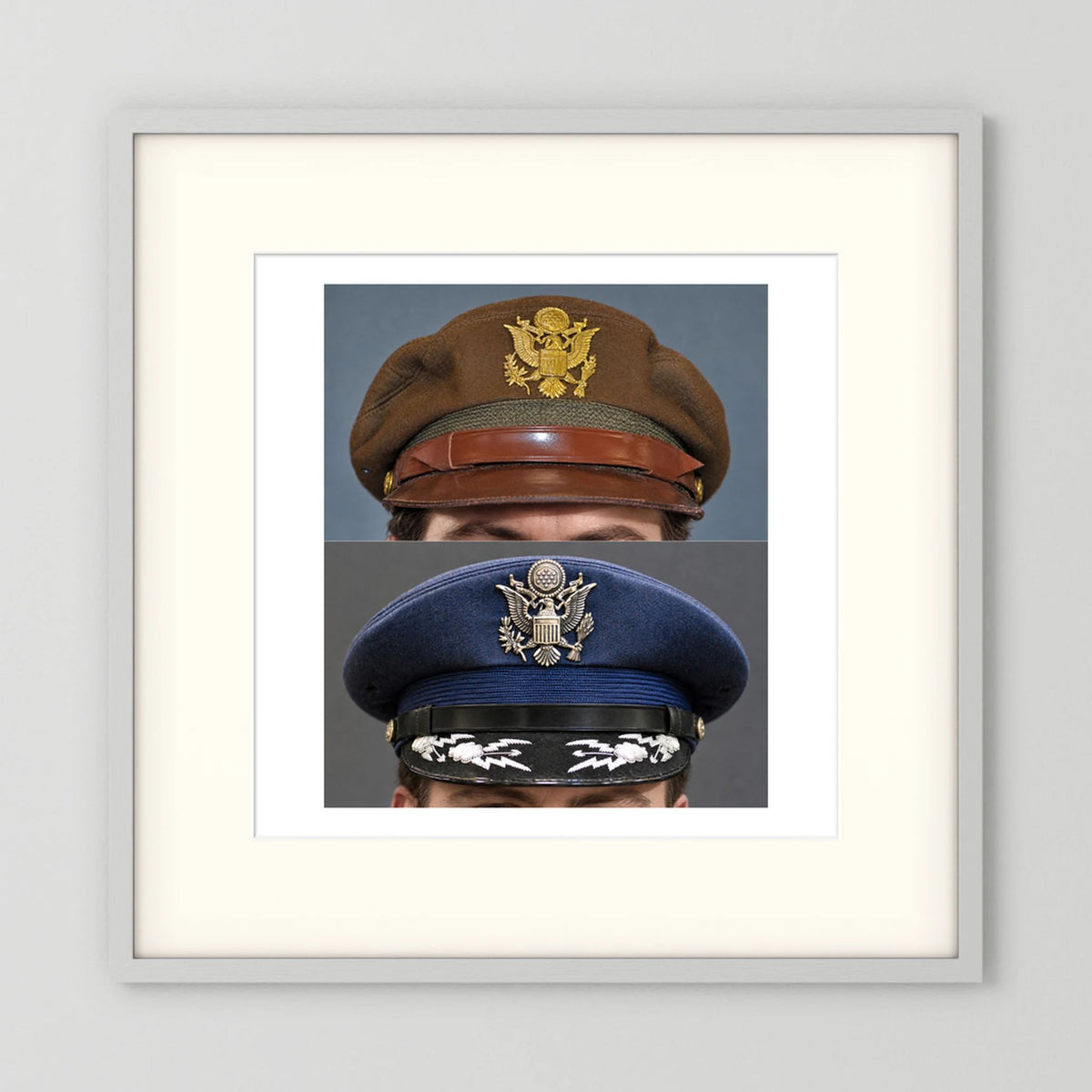 US Army Air Force WWII Crusher and US Air Force 1965 — composite presentation mockup