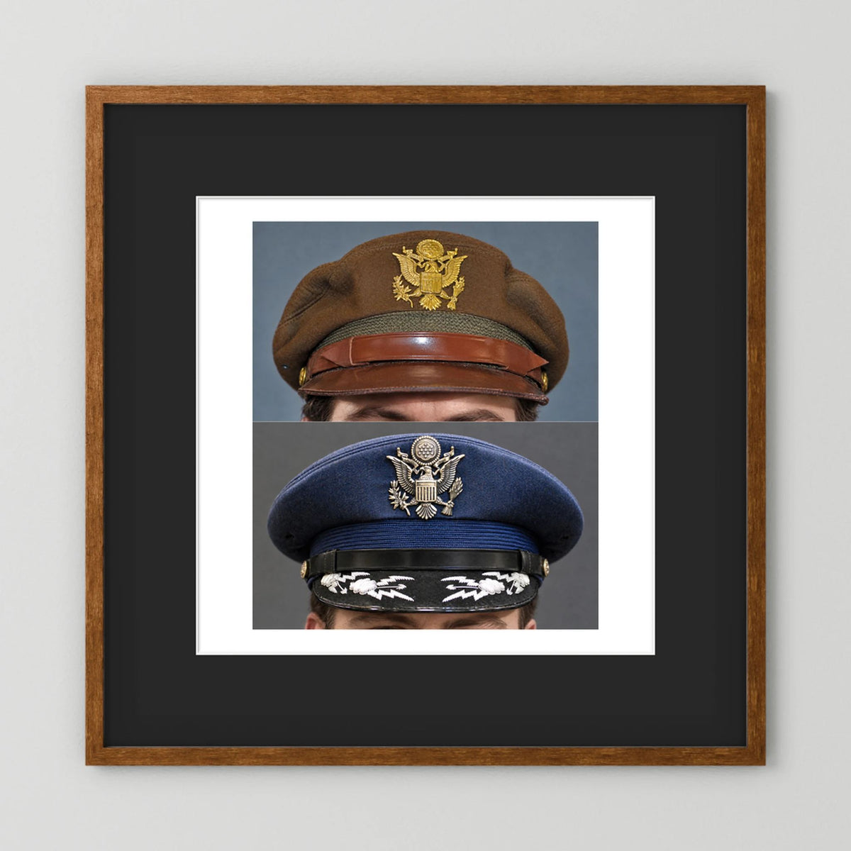 US Army Air Force WWII Crusher and US Air Force 1965 — composite presentation mockup