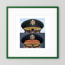 Composite image showing US Army Korean War, and US Army Medical Department, WW2 Dress Visor Caps