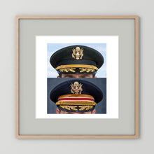 Composite image showing US Army Korean War, and US Army Medical Department, WW2 Dress Visor Caps
