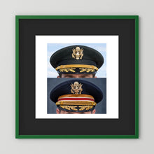 Composite image showing US Army Korean War, and US Army Medical Department, WW2 Dress Visor Caps