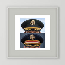 Composite image showing US Army Korean War, and US Army Medical Department, WW2 Dress Visor Caps