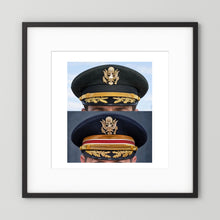 Composite image showing US Army Korean War, and US Army Medical Department, WW2 Dress Visor Caps