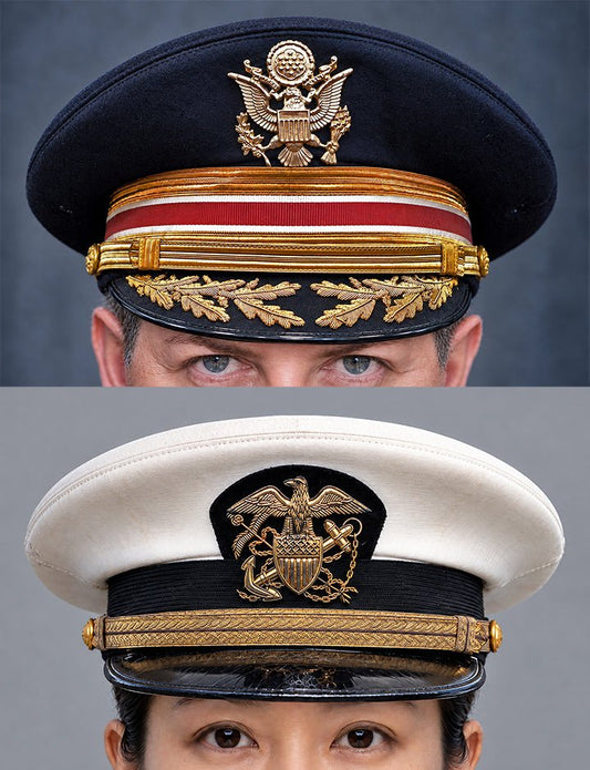 US Army Medical Corps & US Public Health Service Visor Caps. Combination, Phtoograph - Art goes to War