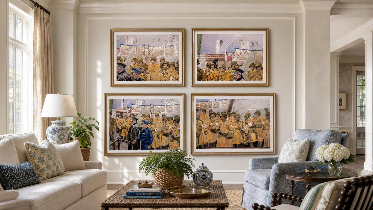 US Army Nurses, August 15, 1944, Disembarkation - Art goes to War