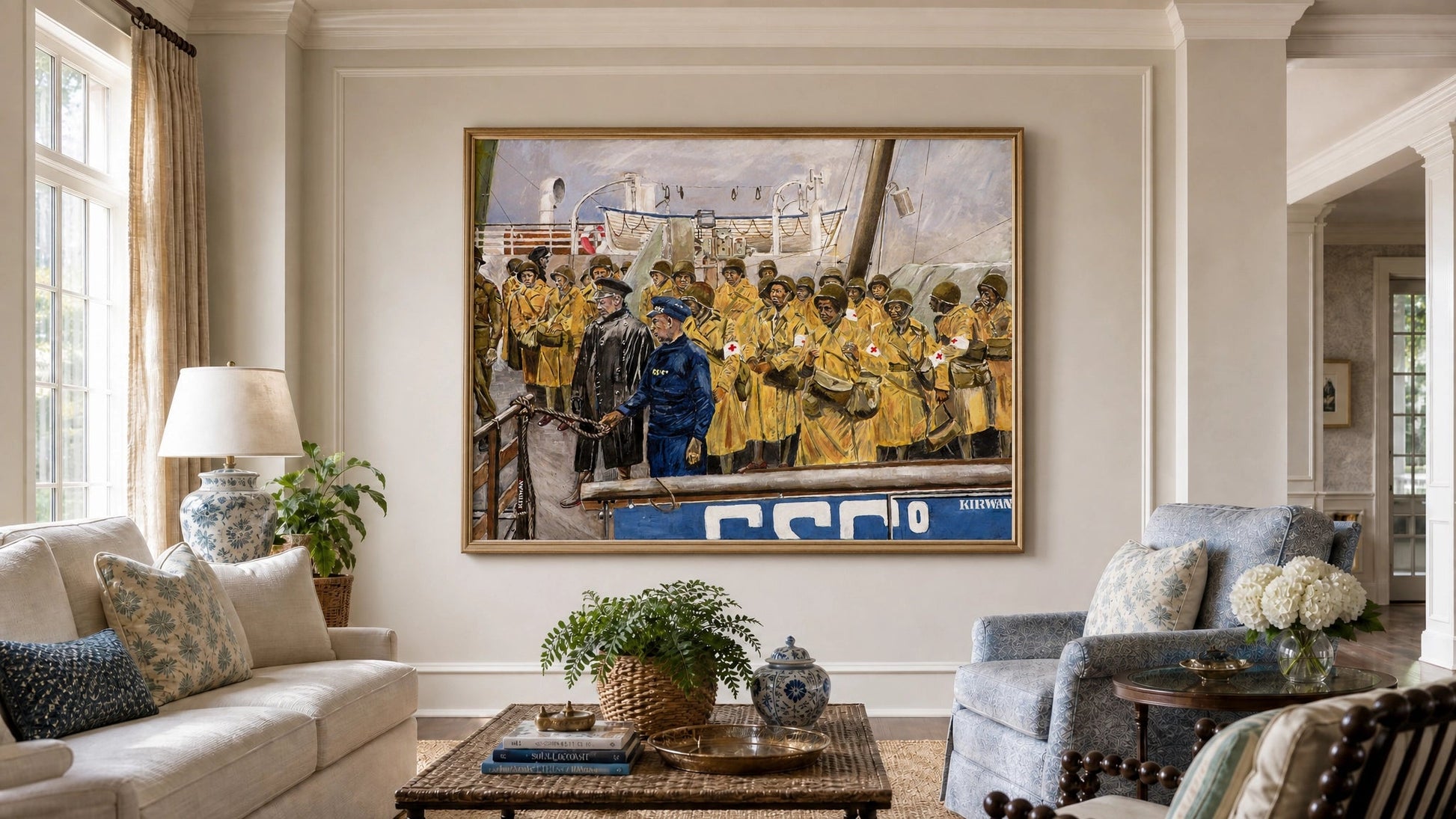 US Army Nurses, August 15, 1944, Disembarkation - Art goes to War