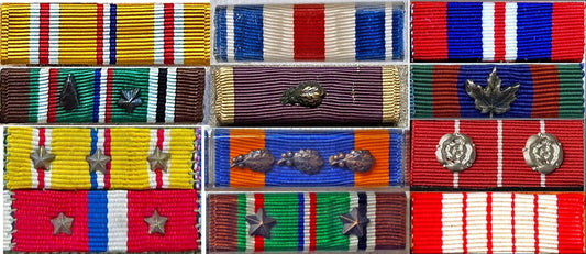 US & Canadian WW2 Medal Ribbon Bar Series of Twelve Ribbons. Photograph - Art goes to War